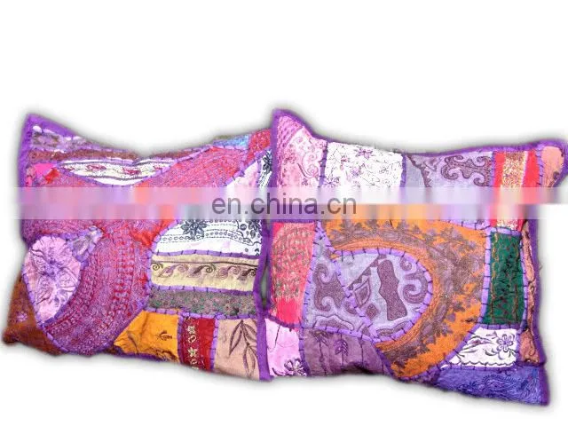 Fancy Stylsih Sequins Patches Cushion Cover