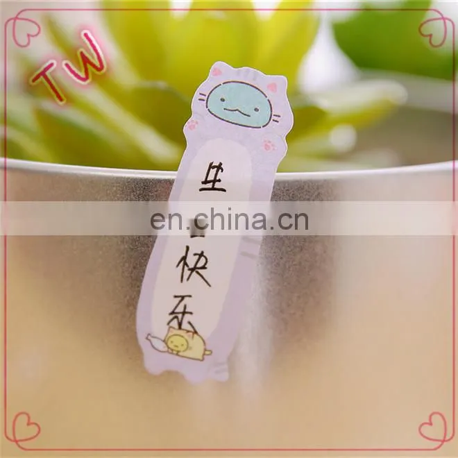 Promotion gift item kids stationery set cheap wholesale OEM custom die cut colorful paper leaf shaped sticky notes free samples