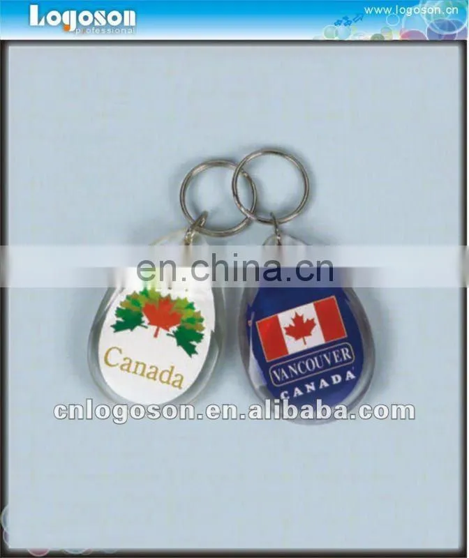 cheap insert clear plastic photo keychains