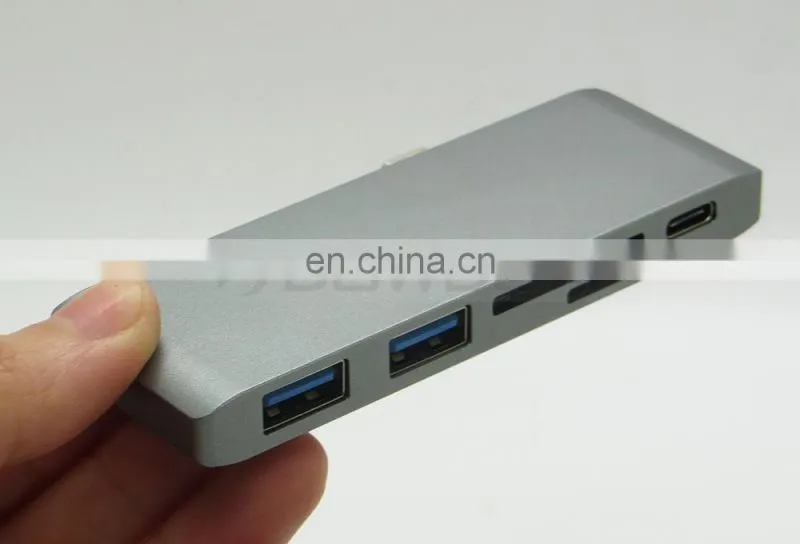 Aluminium 5 in 1 USB 3.0 Type C Hub for Macbook