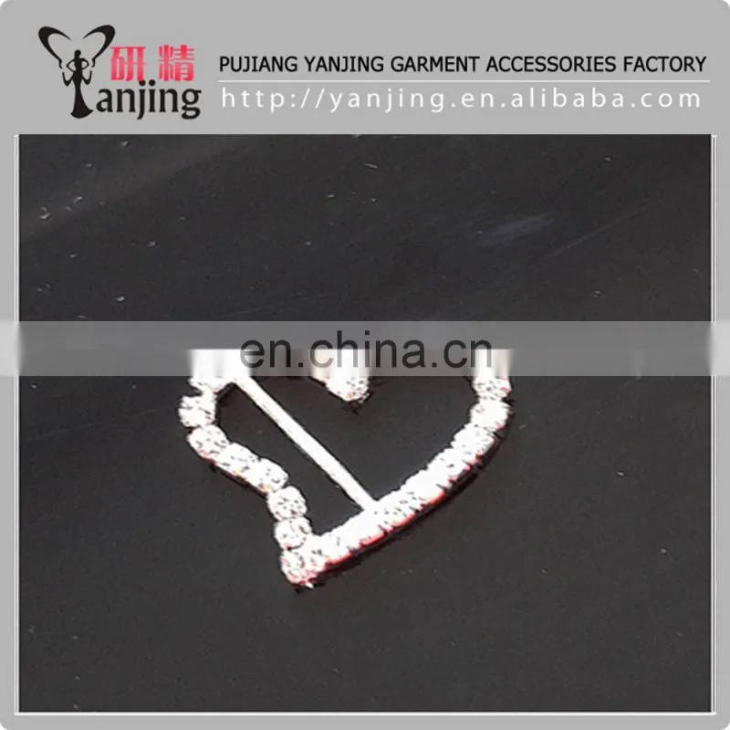 Factory directly ! Wholesale round wedding invitation ribbon rhinestone buckle