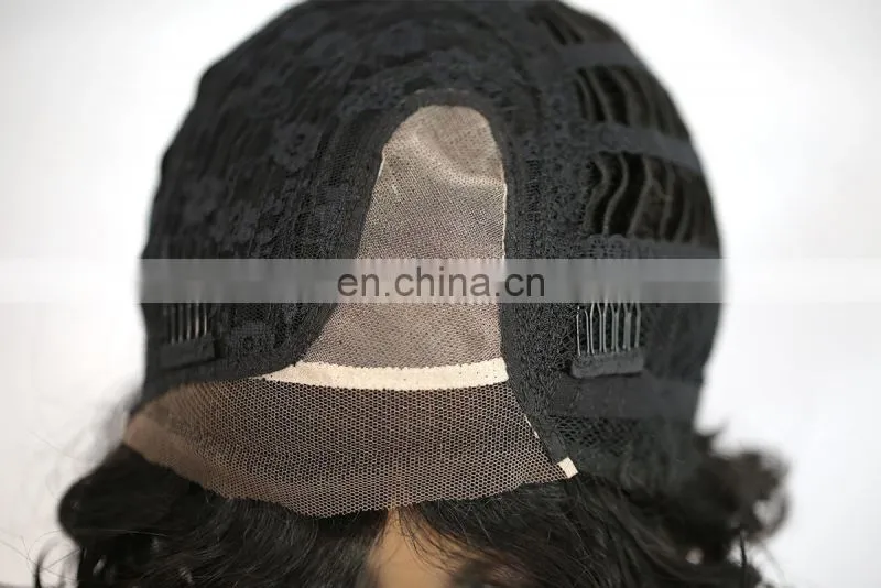 short curly wig human hair lace front wig
