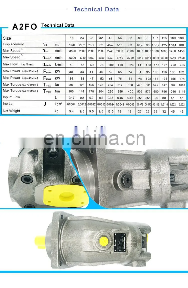 Modern design Rexroth hydraulic piston pump A2FM AA2FM63/61W-VSD527 hydraulic motor