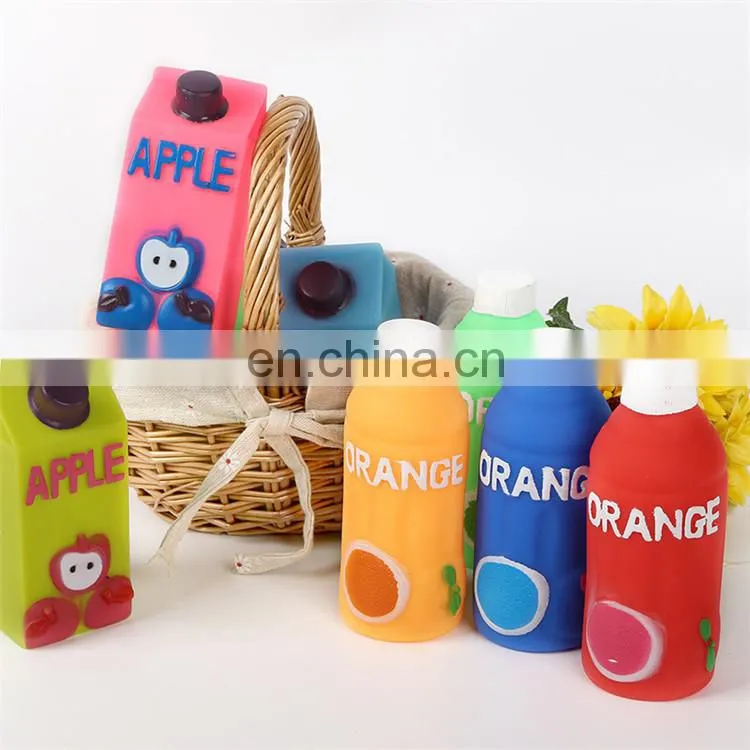 Assorted Colors Pet Bottle Toy Latex Dog Toys For Small Dogs and Puppie