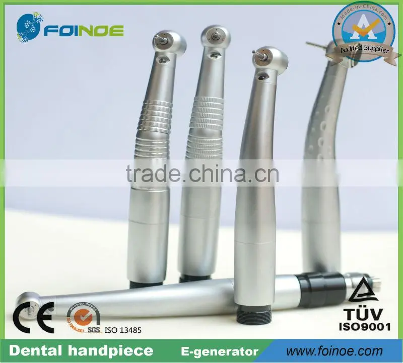 Fiber optic LED E-generator high speed dental handpiece