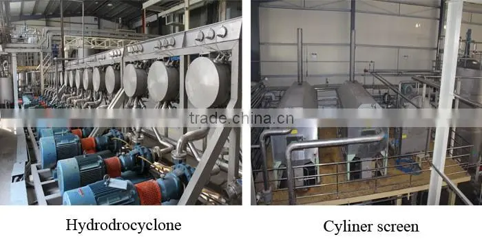 15 years experiences good quality wheat starch processing line/wheat starch plant