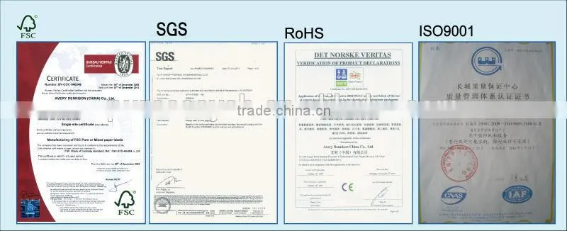 Custom permanent printing labels