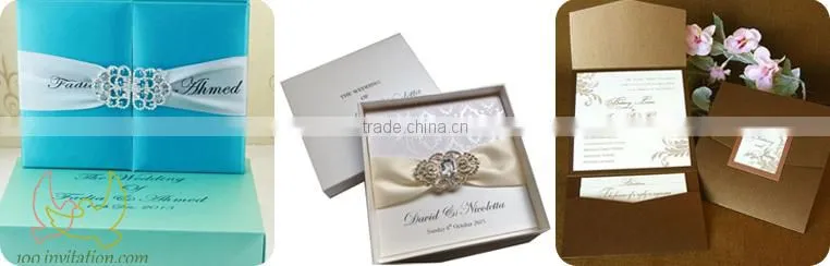 Customized Nice Particular DIY Brooch Card Elegant Wedding Invitations