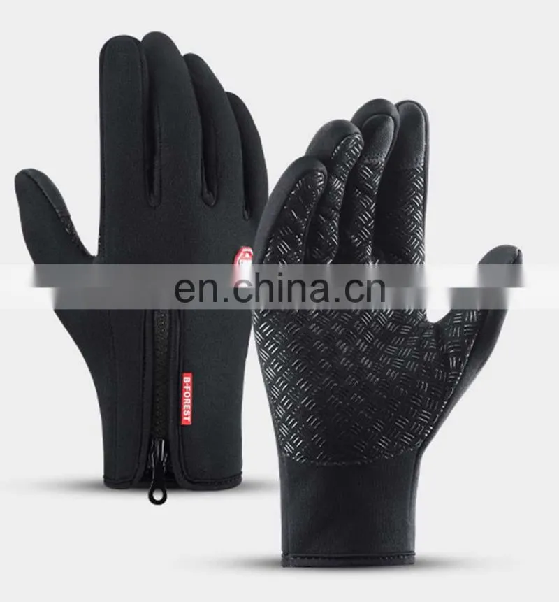 Wholesale Waterproof black neoprene fabric with touchscreen fingers outdoor sport diving protective glove