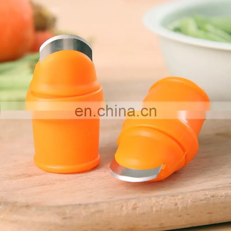 Finger Protector Silicone Thumb Knife Protector Gears Cutting Vegetable Harvesting Knife Pinching Plant Blade Scissors Gloves