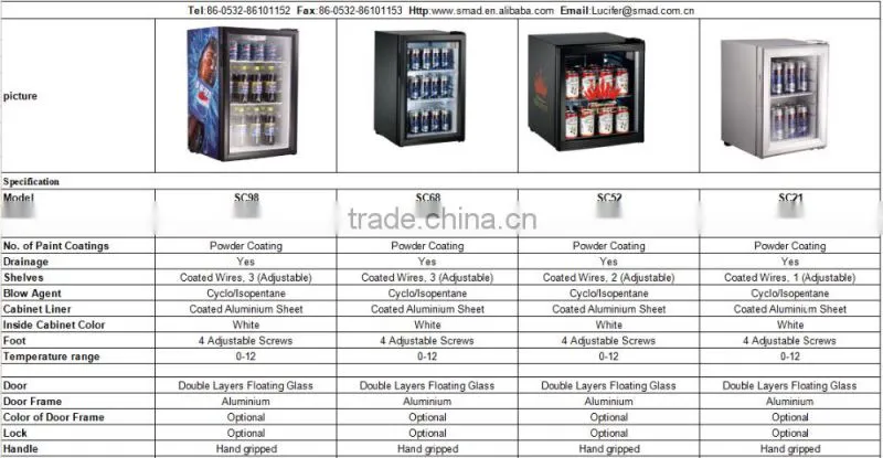 small refrigeration fridge showcase mini upright display beverage showcase price