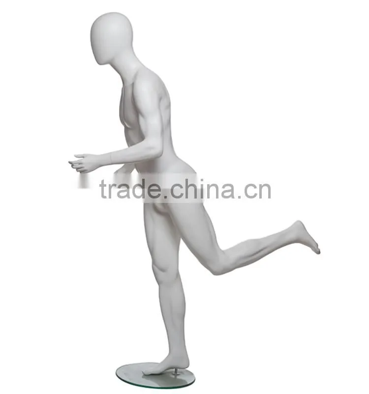 fiberglass run pose sport male mannequin