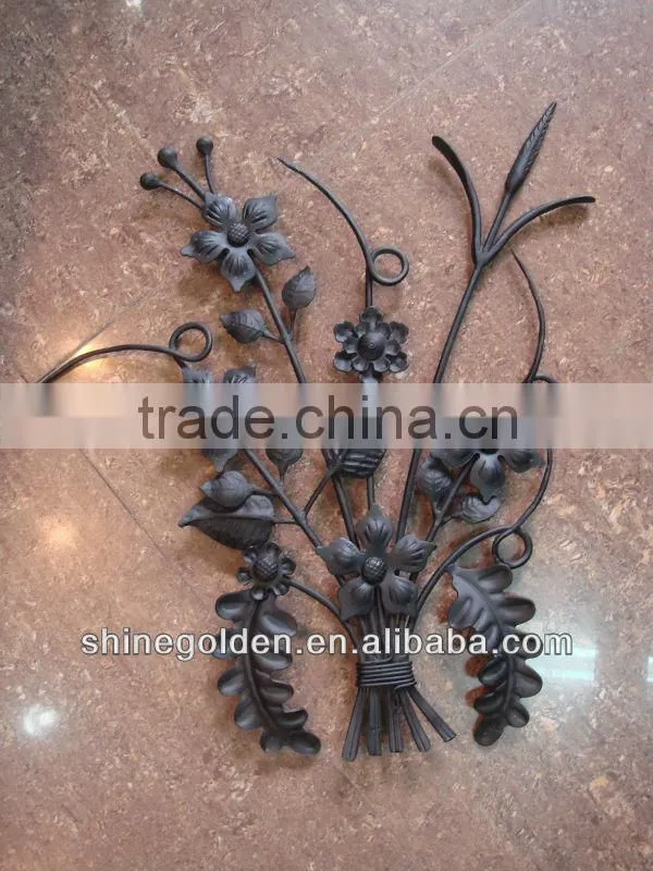 GYD-15C0020 Delonix regia leaves shape fence iron decoration