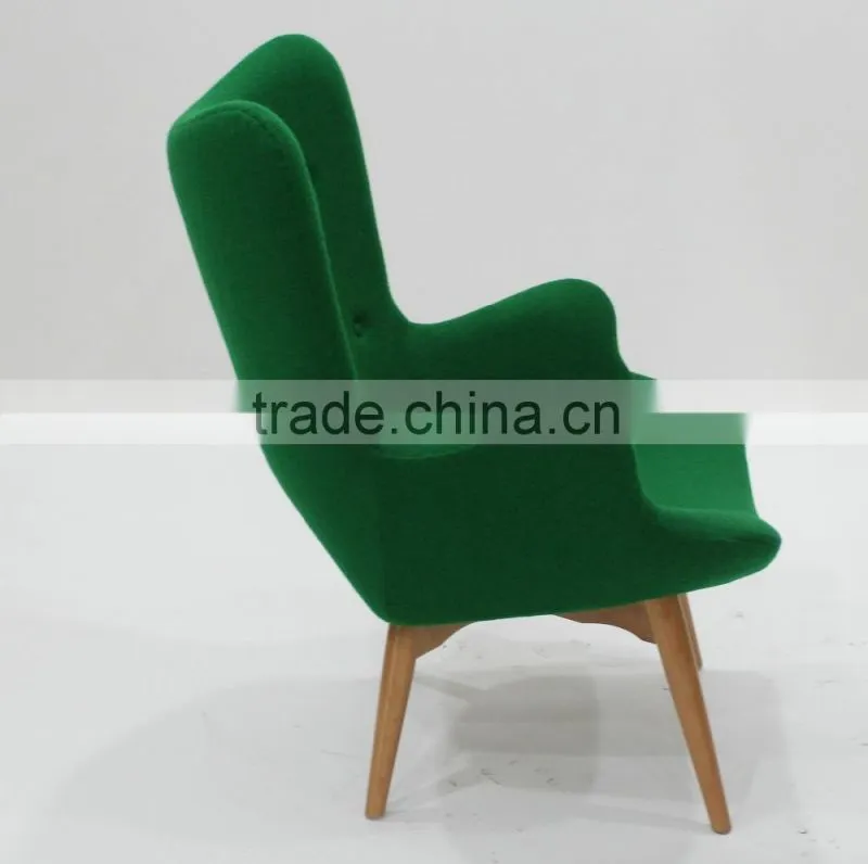 replica fiberglass material solid wood frame cashmere featherston contour lounge chair with ottoman by Grant Featherston