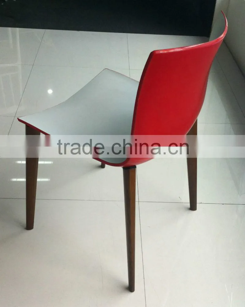 replica famous Contemporary elegant grace design ABS seat Alp Nuhoglu frame wood chair for dining room/living room