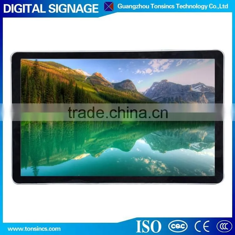 22 inch LED computer monitor wall mounted digital signage kiosk with split screen
