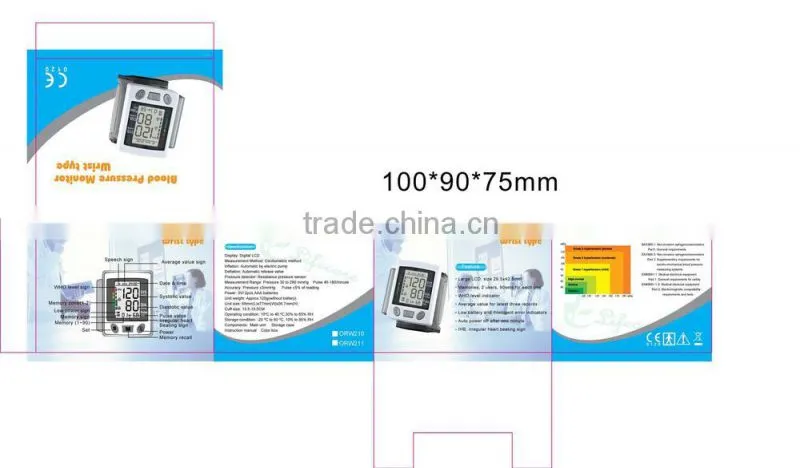 Good quality Easy use wrist digital blood pressure