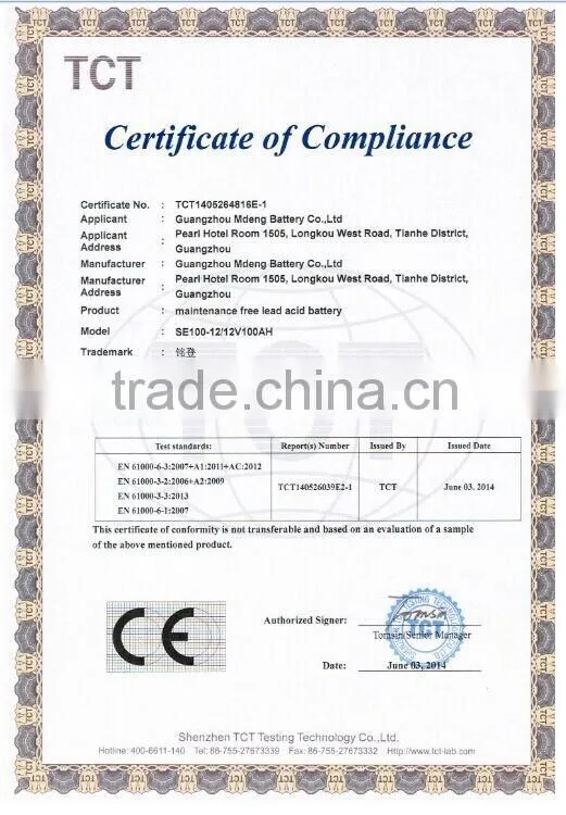 Hot selling ups 12v150ah sealed lead acid battery with great price