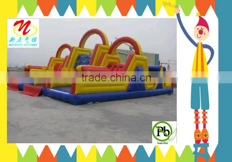 Outdoor inflatable obstacle course rental for adults and kids