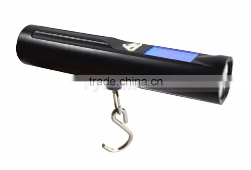 30 x 17mm Big Size LCD Screen 2 in One Fishing Or Travel LED Torch Luggage Scale