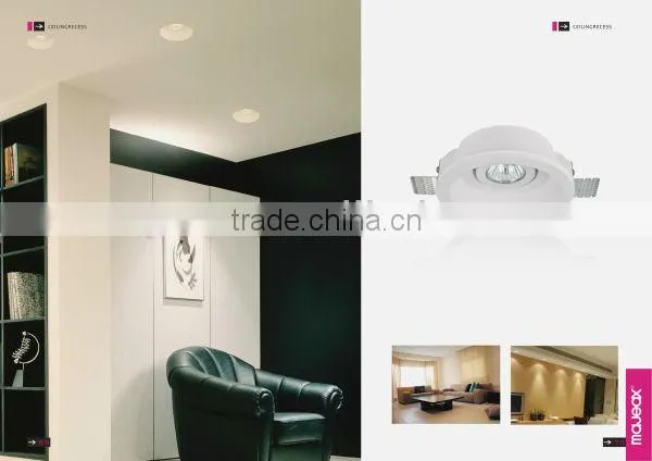 Gypsum Plaster Gesso And Glass Fabre embedded ceiling light