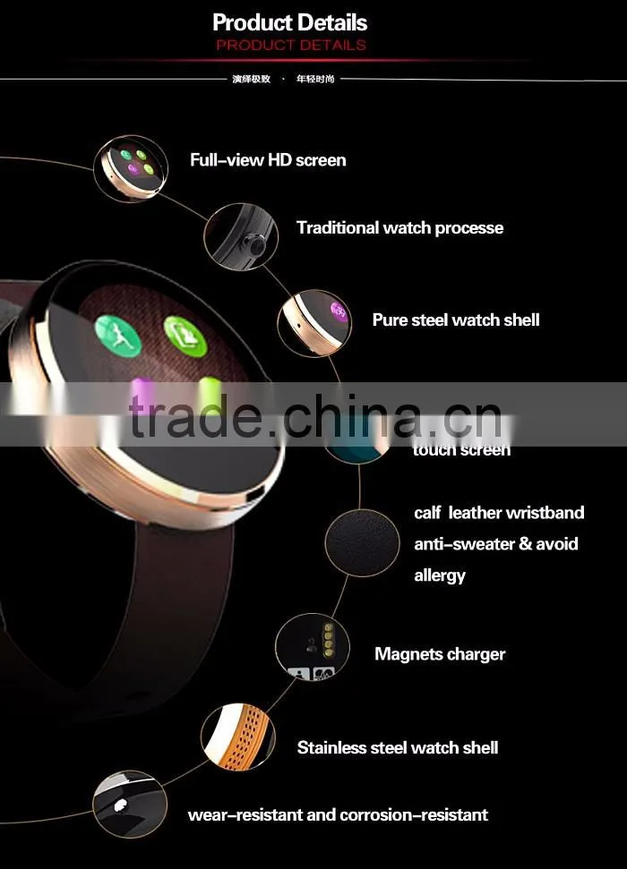 china cheap smart watch phone with round panel/heart rate watch phone
