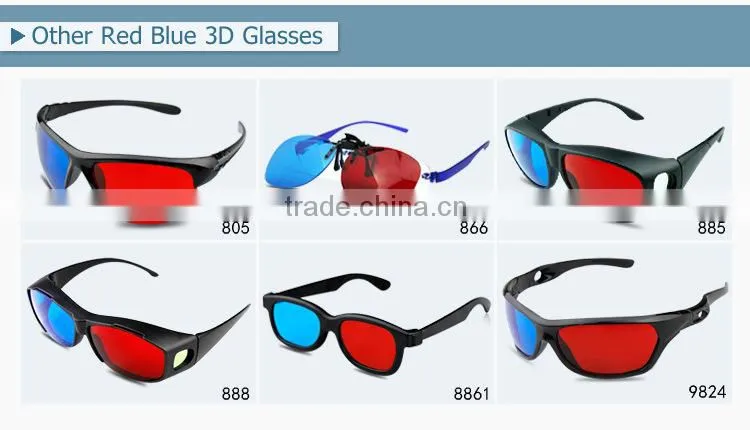 Promotional 3d Glasses red blue cyan 3d glasses from China factory