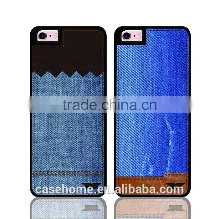 For iphone SE Mobile Phone Case Jean Back Hard Cover for iphone 7