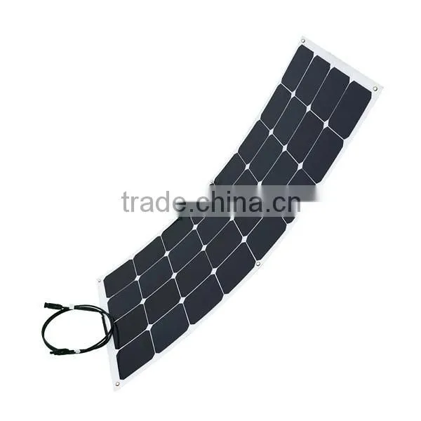hot sale high efficiency flexible solar panel, mono semi flexible solar panel, 100 watt flexible solar panel china