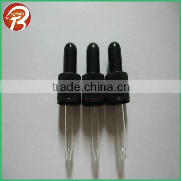 Glass pipette for DIN 18mm amber glass bottle