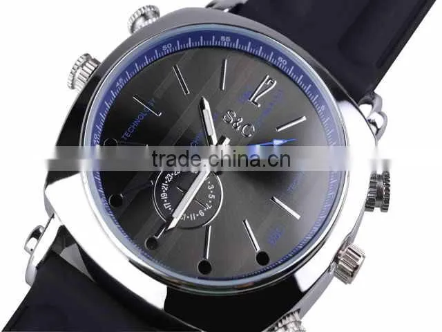 OEM factory fashionable waterproof 100% 32gb hidden watch camera, sport mini DV, security watch webcam wit hIR night vision