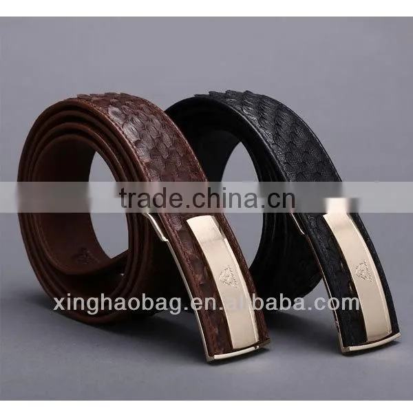 Alibaba china genuine python leather belt men