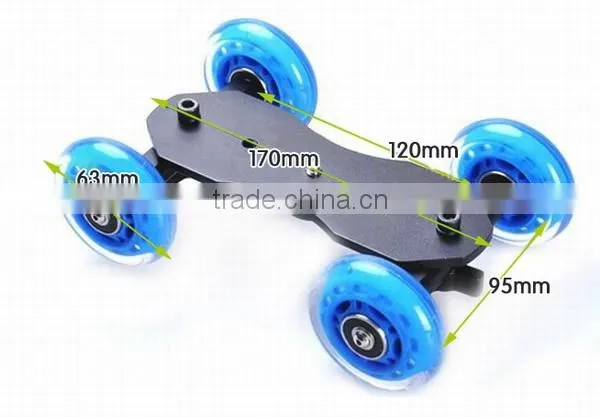 Premium Flex Skater Dolly , Table top slider, Super mute for DSLR camera and Camcorders