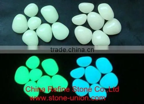 glow in the dark and light pebble stone for decoration