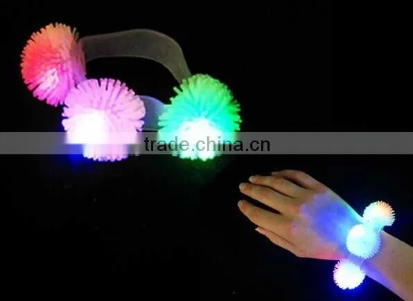 flashing led light up toy nice transparent wristband