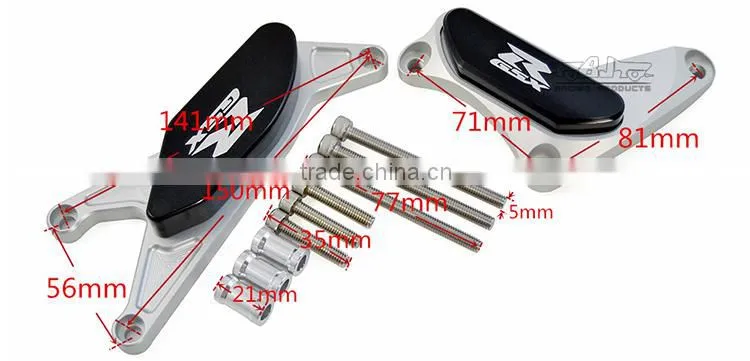 BJ-EG-008 CNC Racing Motorcycle CNC Engine Slider protectors for Suzuki GSXR 600/750/1000