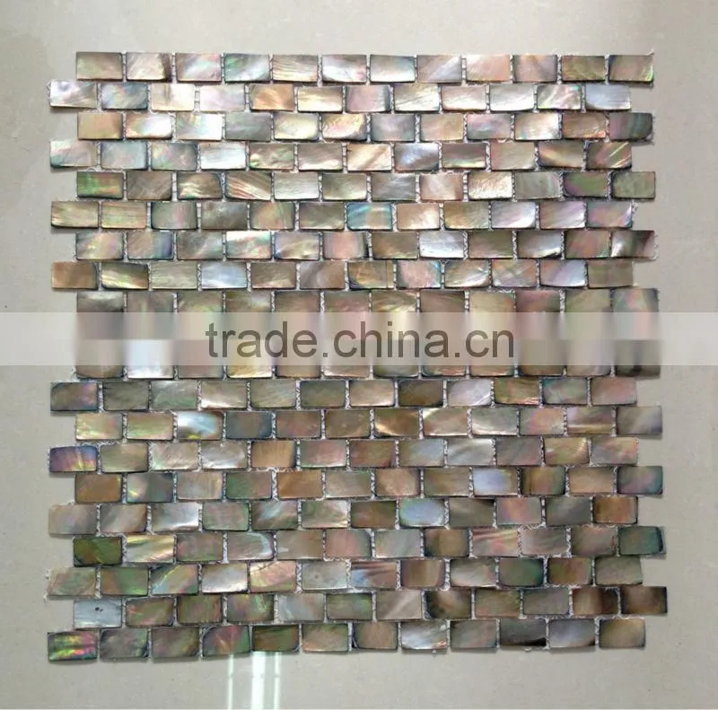 300x300mm brown lip mother of pearl shell Mosaic Brick