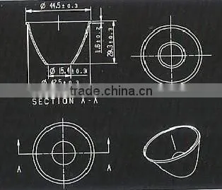 New hight led COB plastic reflector for spotlight led