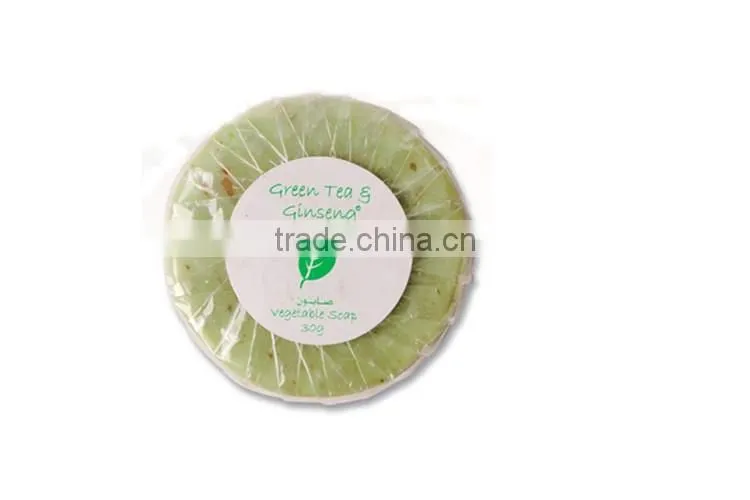 Alibaba provided 30g round green color pure green tea oil soap