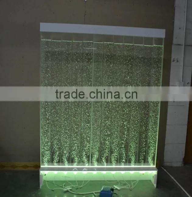 home decorative acrylic LED water bubble wall, Red Bubbling Water Fountain