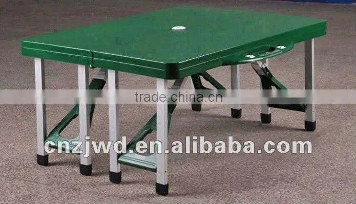 Green Plastic Camping/Picnic ABS/PP linked Table&chairs