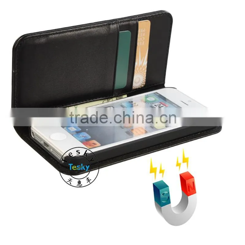for iphone 5s case luxury invisible magnet card slots wallet leather case