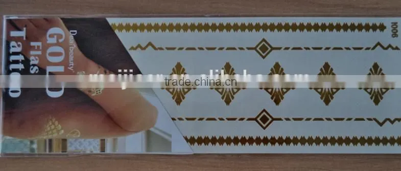 skin tattoo sticker gold silver tattoo bracelet gold tattoo