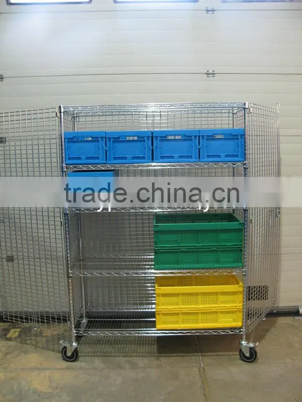 Chrome Wire Mesh Security Cage for Clean Room,Wire Shelving Cage