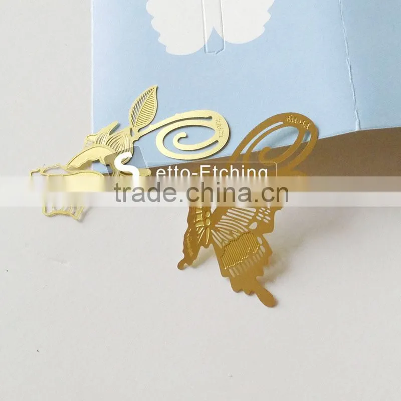 Custom etching brass bookmark antique bookmarks for sale