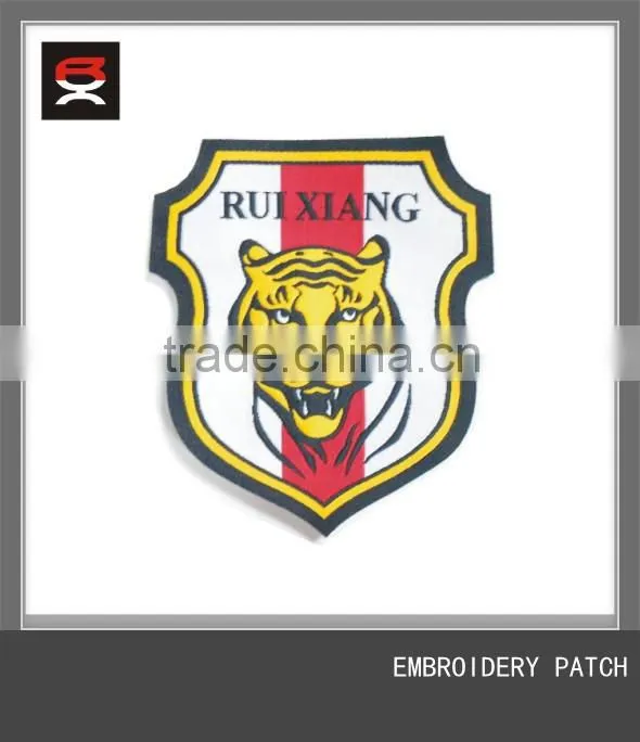 High class quality woven patch for soccer jacket
