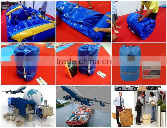 0.55 pvc commercial inflatable castle with slide