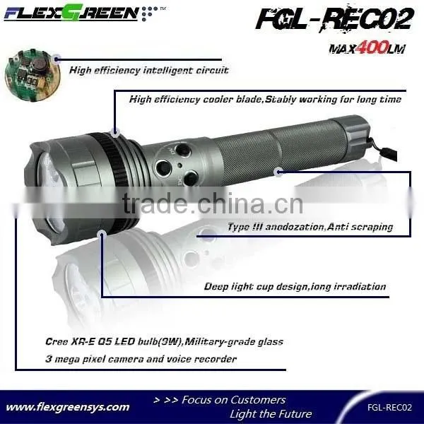 rechargeable Q5 digital torch with camera