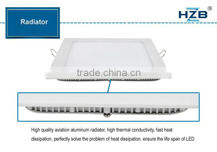 Trade Assurance 15W Square Natural White LED Recessed Ceiling Panel Down Light Bulb Slim Lamp