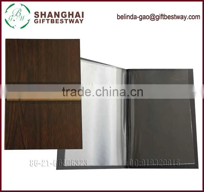 New style restaurant wooden menu cover